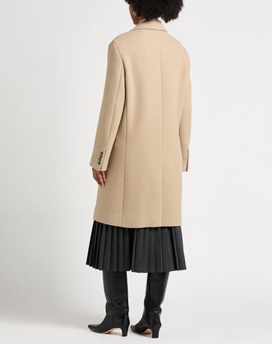 Woman Coat Sand Size 2 Virgin Wool