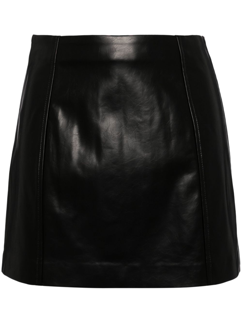 Faux fur mini skirt - Black