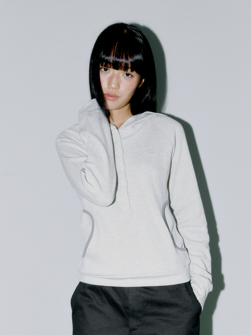 WAFFLE HENLEY HOODIE
