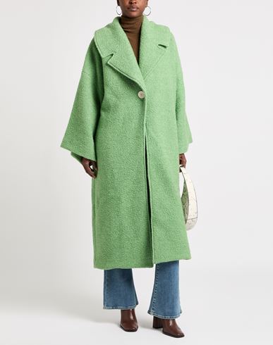 Woman Coat Green Size ONESIZE Wool