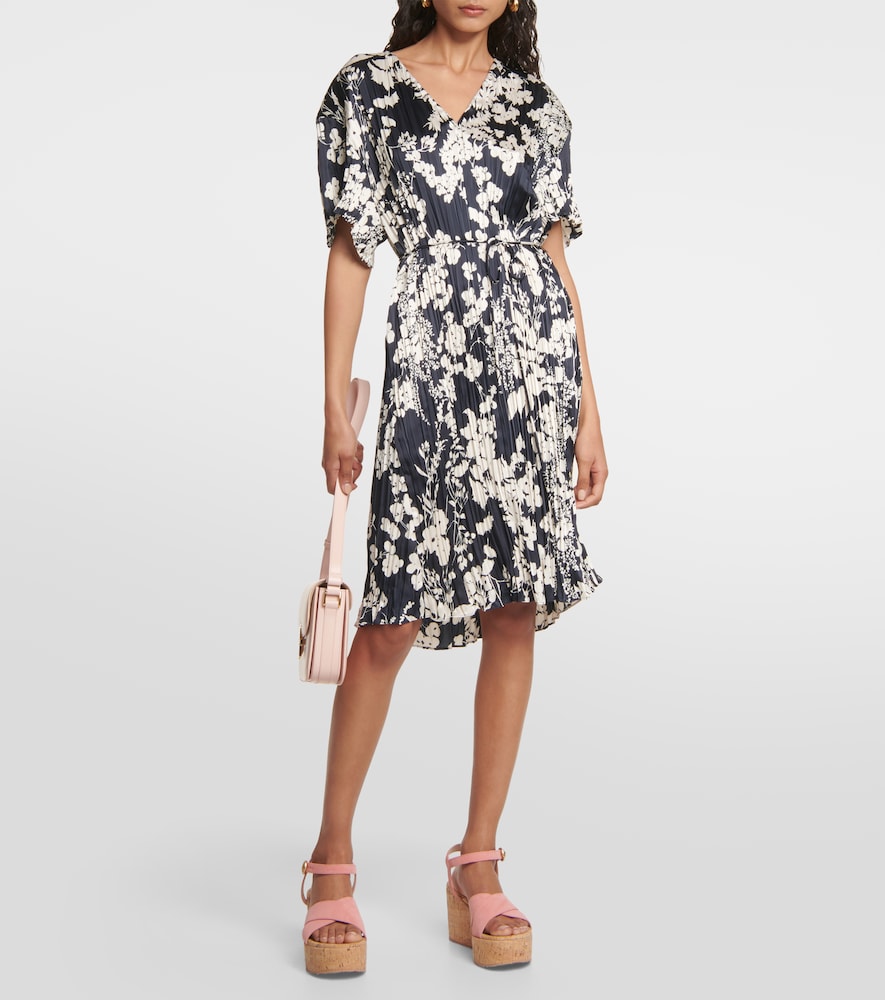Vince V-neck floral belted minidress