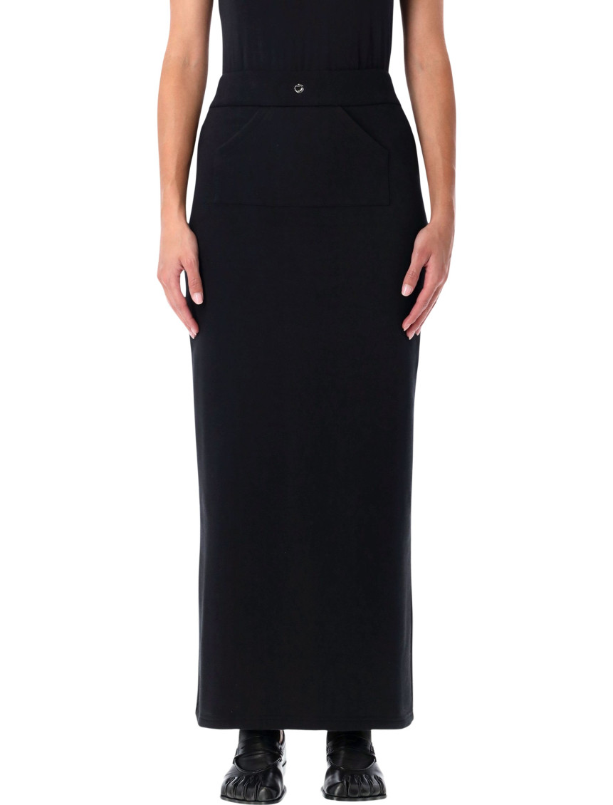 Black Cotton Jogging Skirt