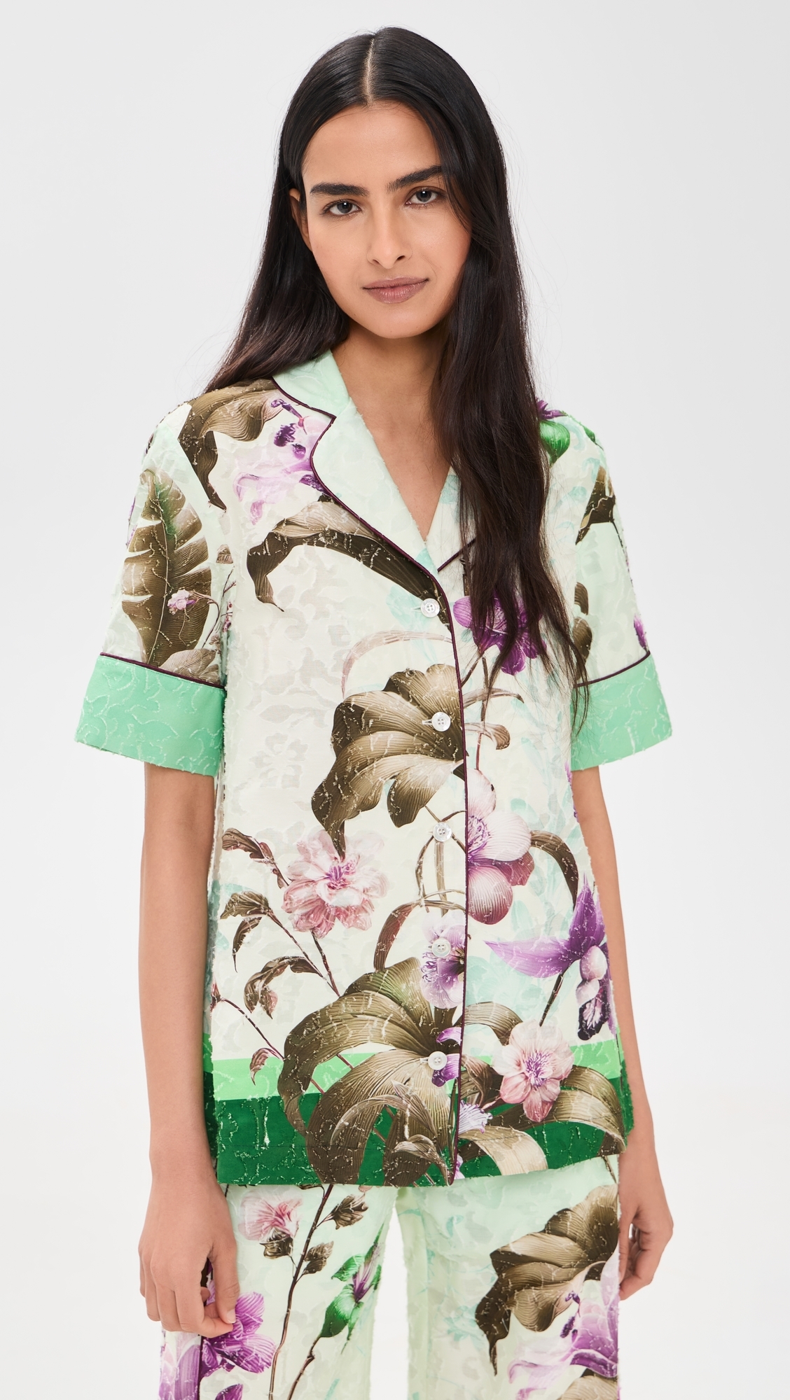 F. R.S For Restless Sleepers Bendis Top Wild Floral Verde