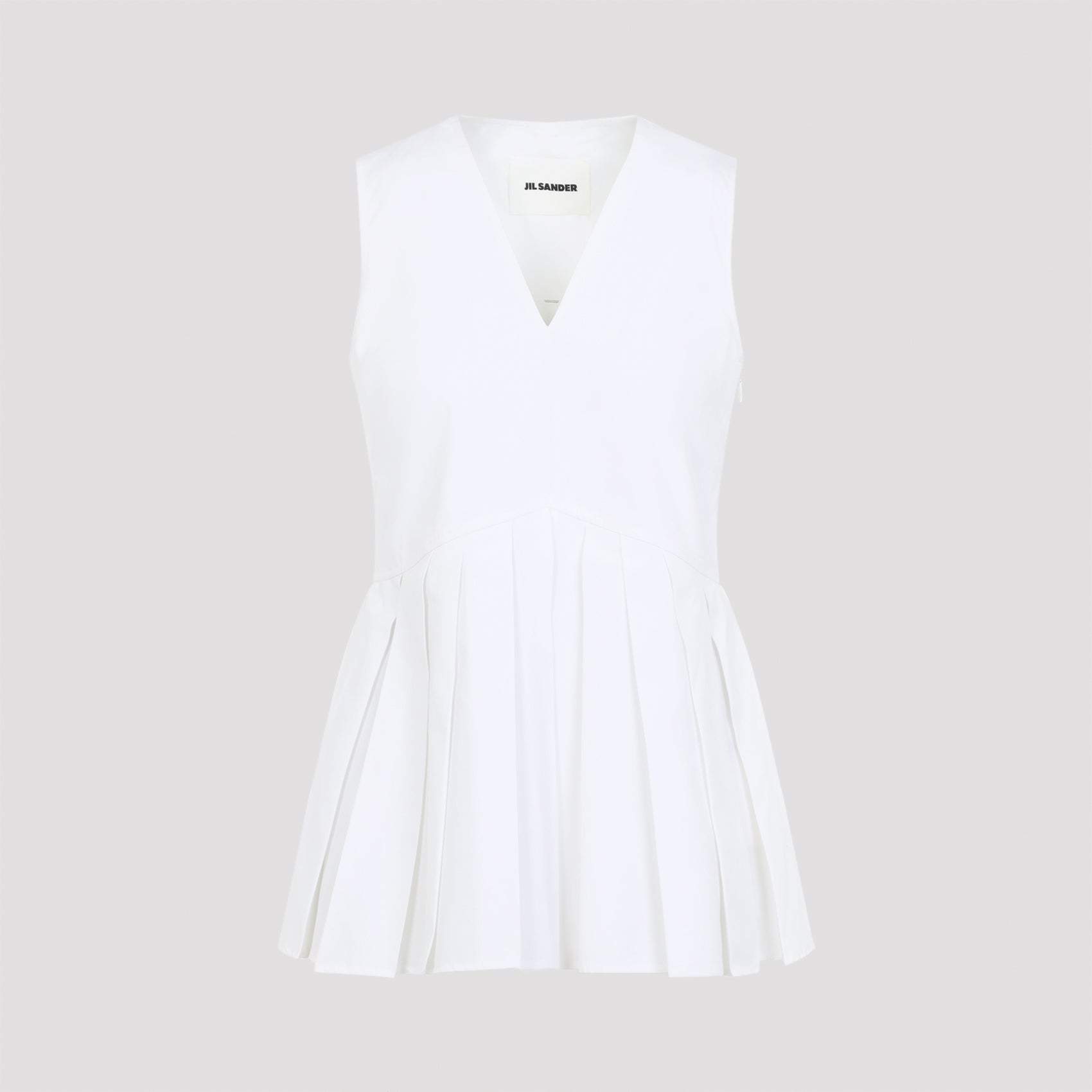 Pleat-Detailing Sleeveless Top