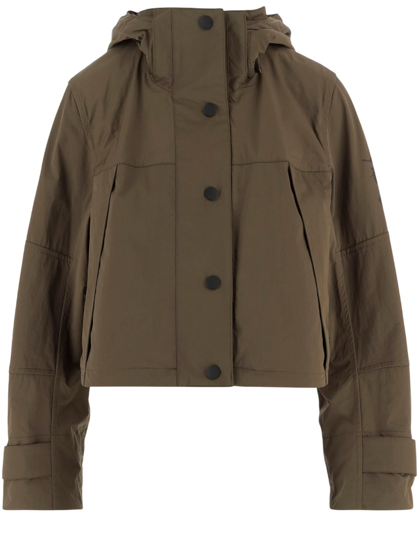 Dark Green Solid Hood Blazer