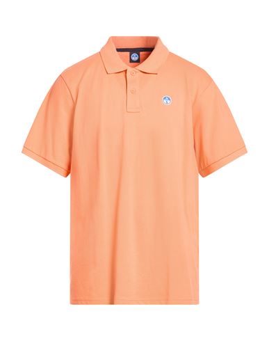 Man Polo shirt Orange Size XL Cotton