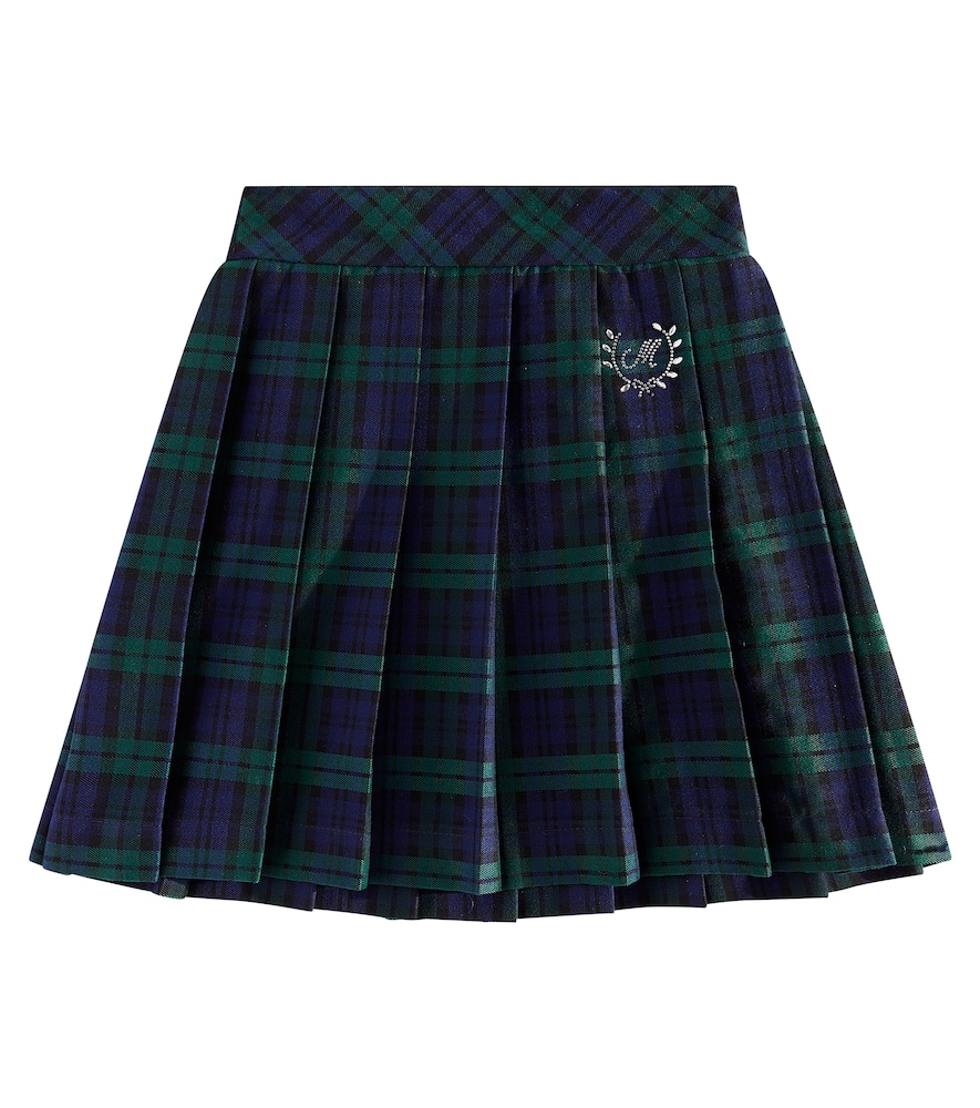 Monnalisa Checked pleated skirt