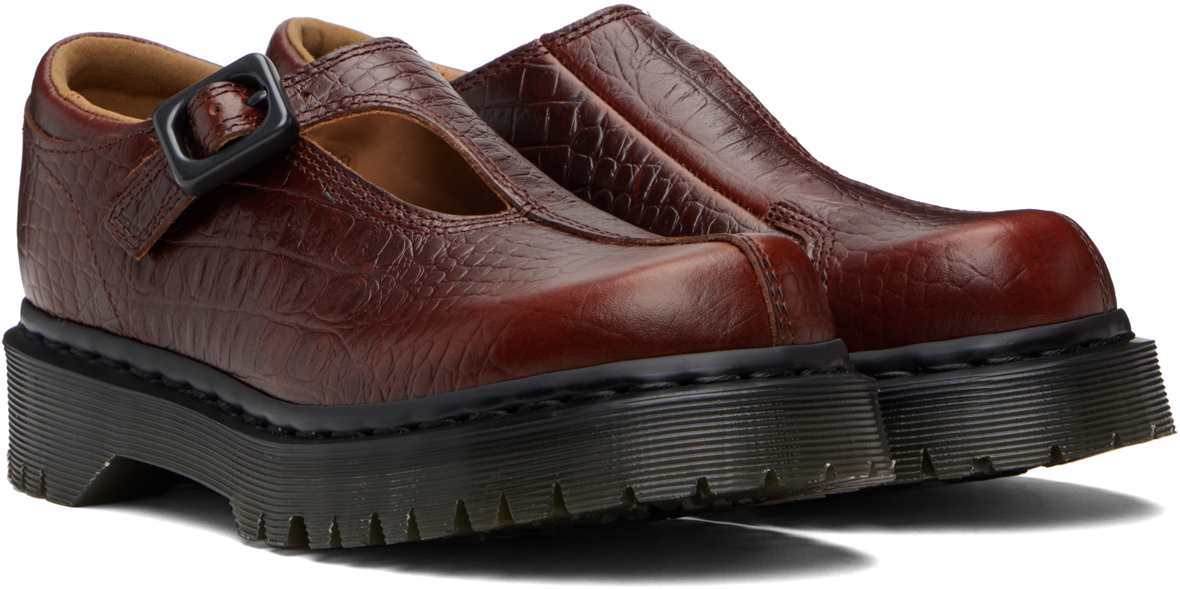 Burgundy Regina Mary Jane Loafers