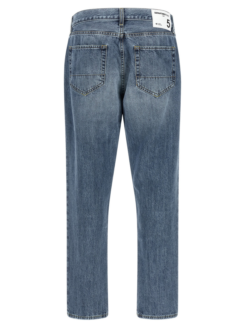 Blue Tapered Mid Rise Jeans
