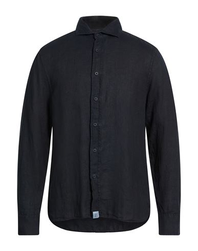 Man Shirt Midnight blue Size L Linen
