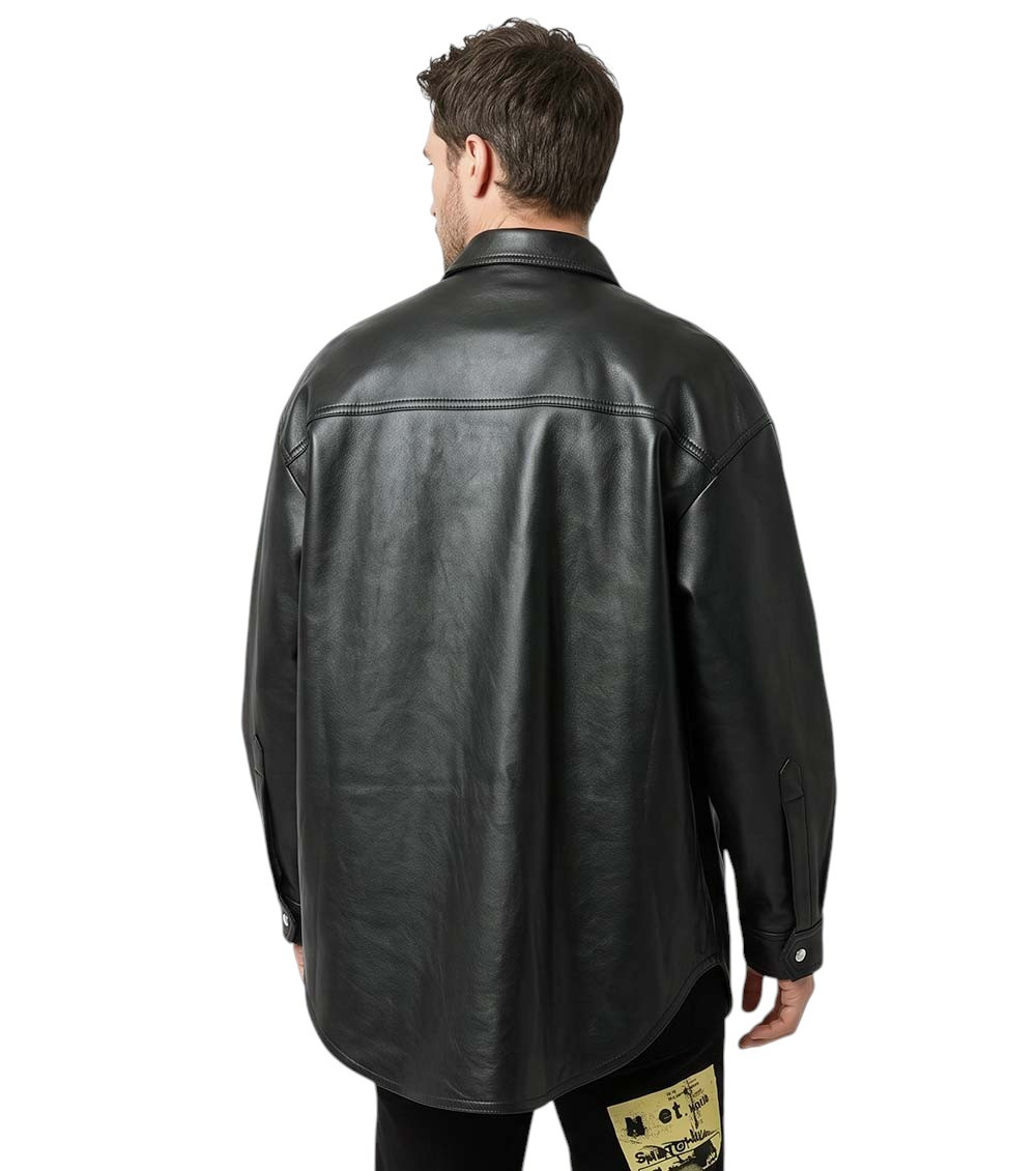 Black Solid Overshirt