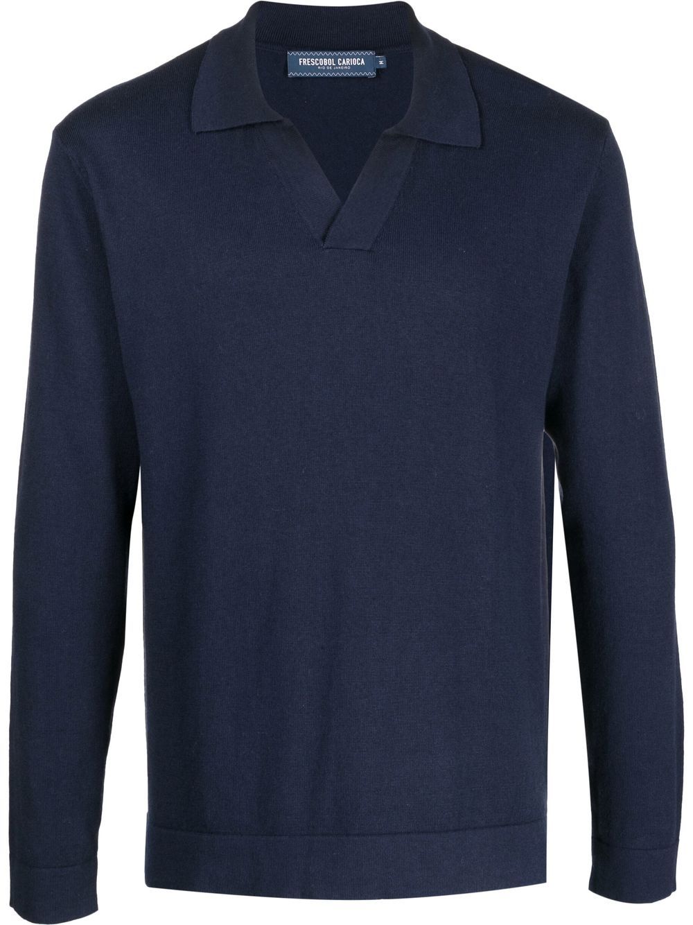 Knit polo jumper - Blue