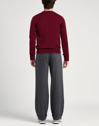 Man Sweater Burgundy Size 36 Merino Wool