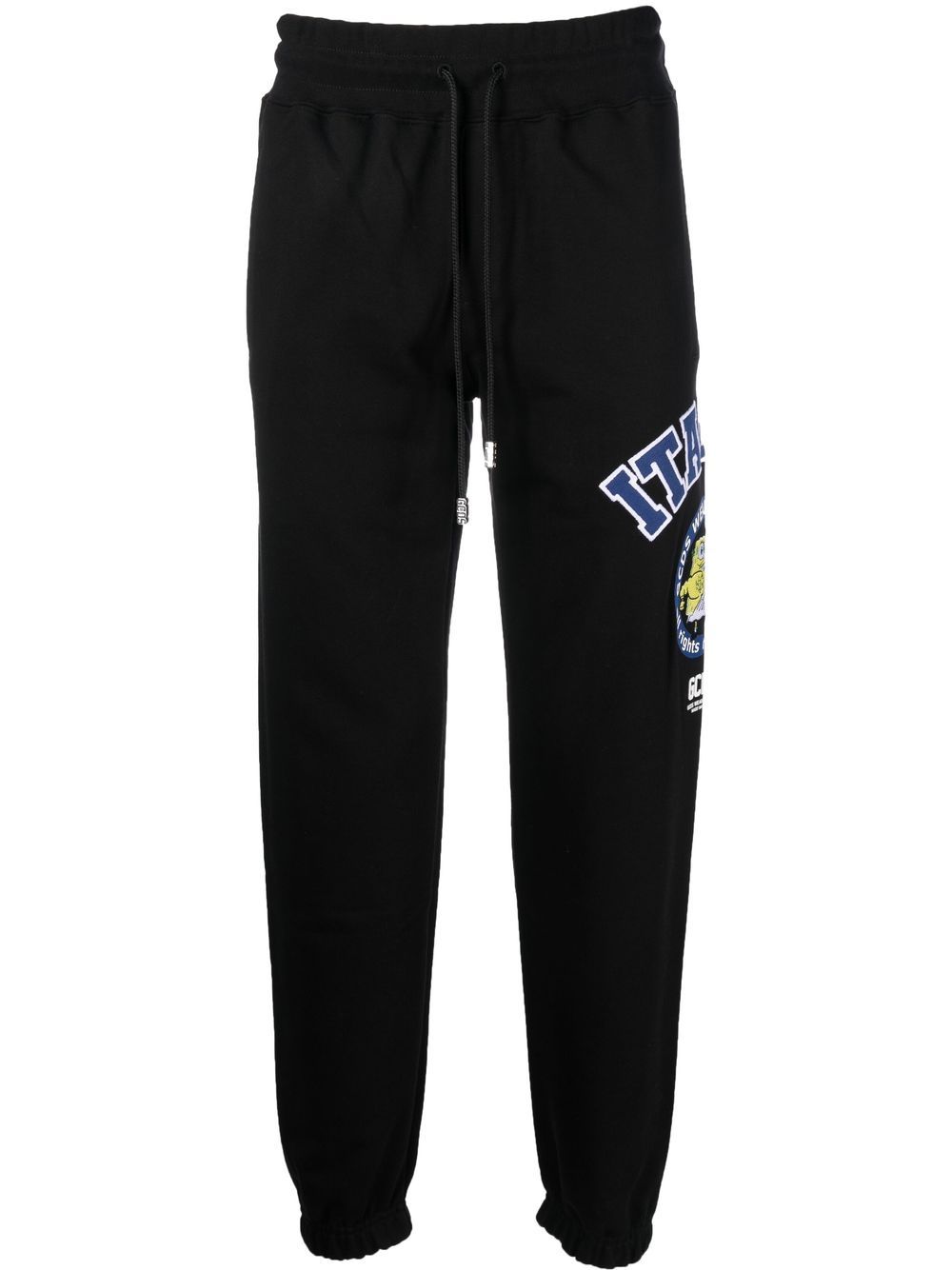 Graphic-print sweatpants - Black