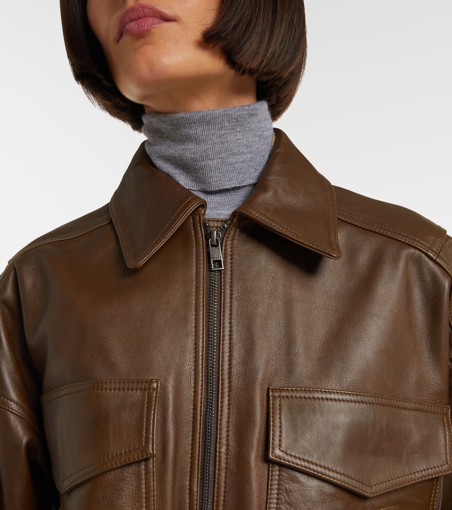 Eugene leather bomber jacket