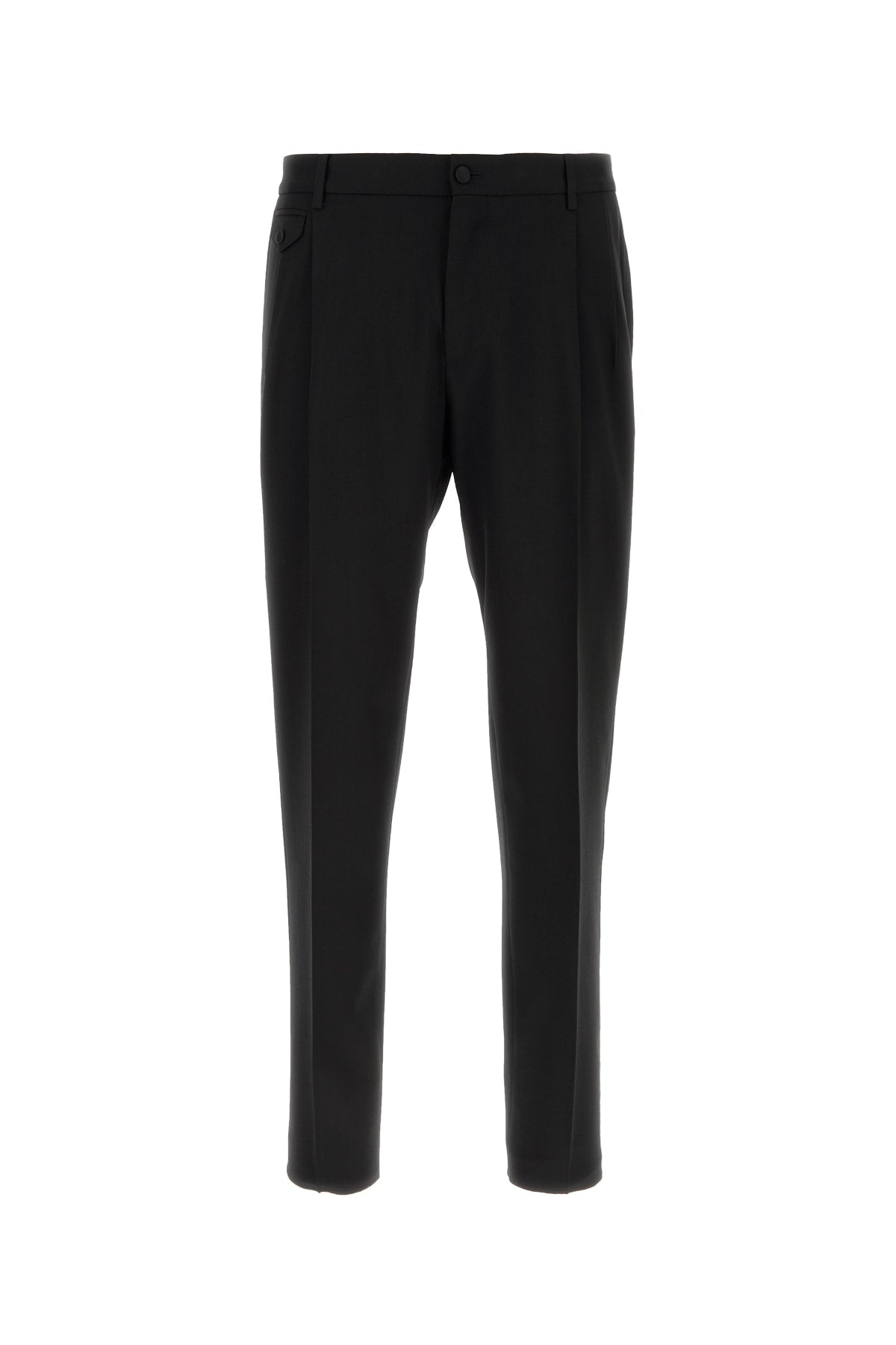 Wool-Blend Trousers — Black