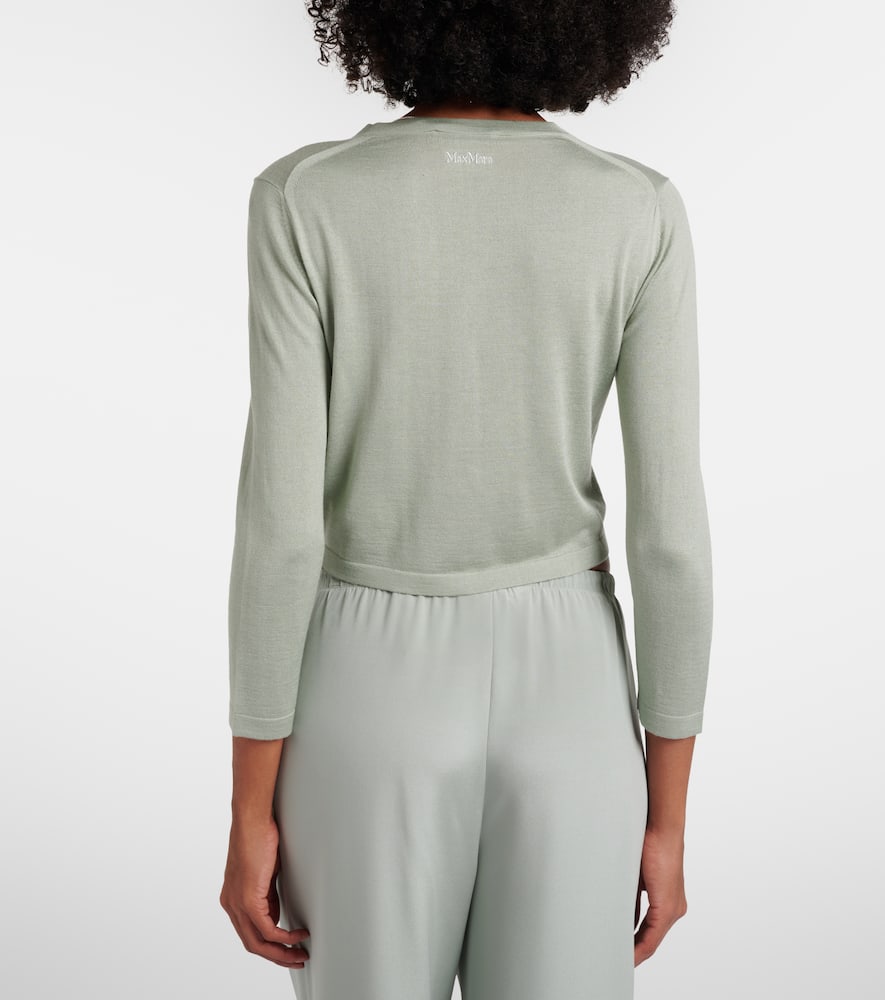 Faretra silk and cashmere cardigan