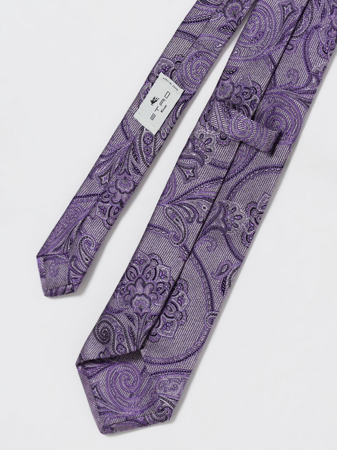 Paisley detailing tie - Blue