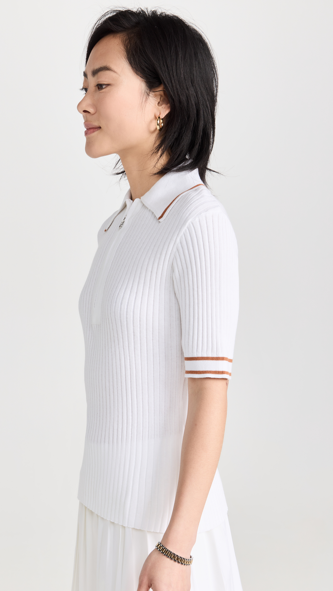 Napier Fitted Knit Polo