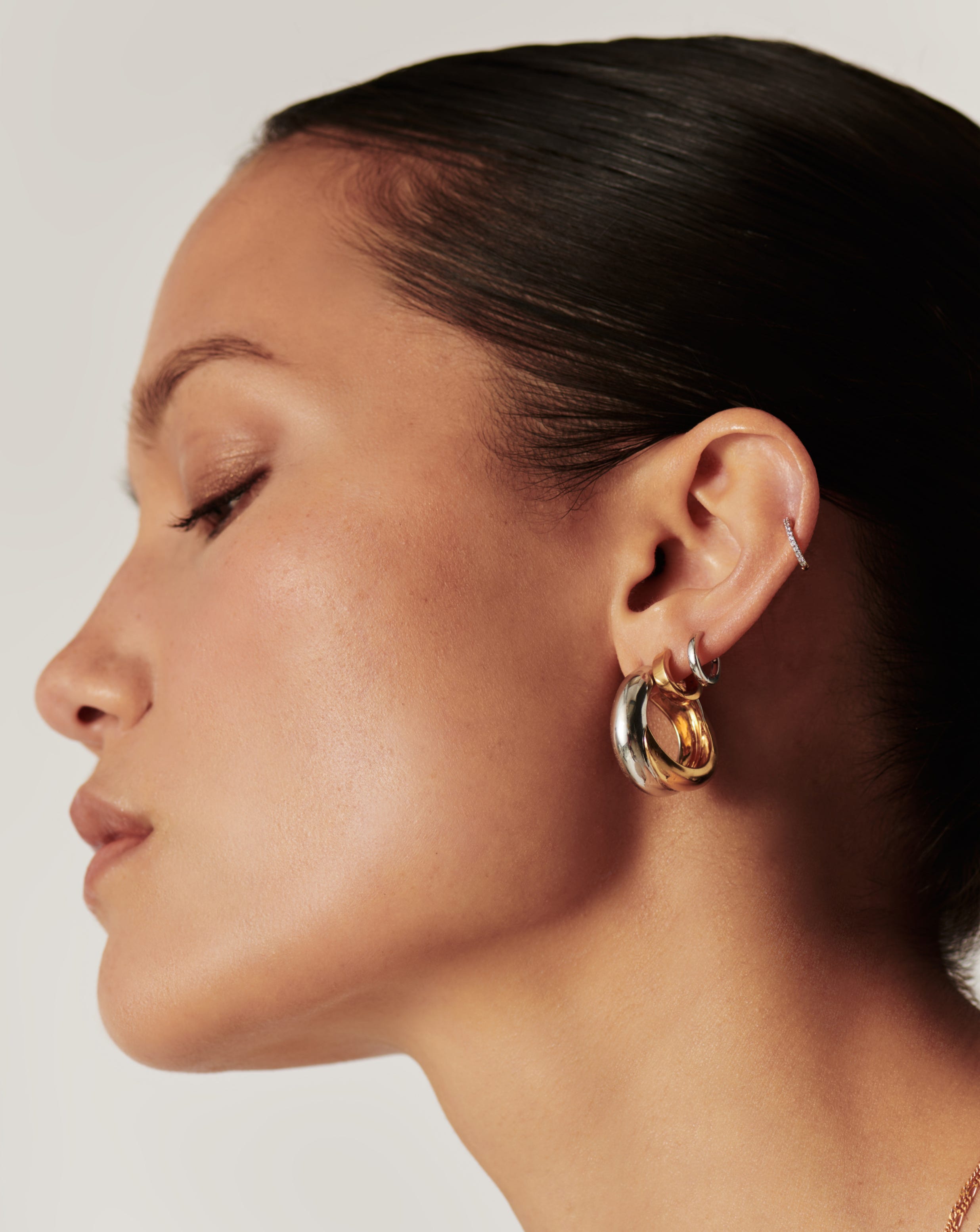 Lucy Williams Chunky Entwine Hoop Earrings