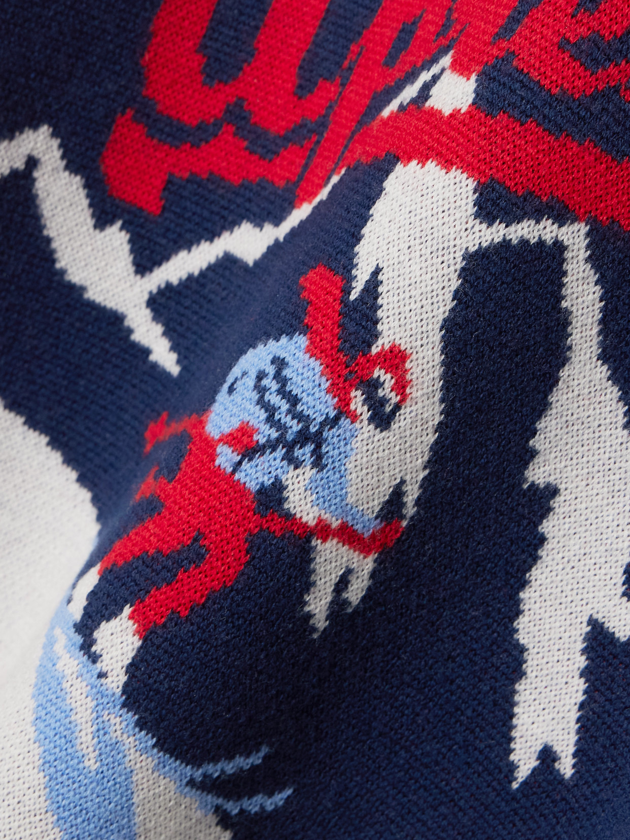 Afterski Jacquard-knit Merino Wool Half-zip Sweater - Blue