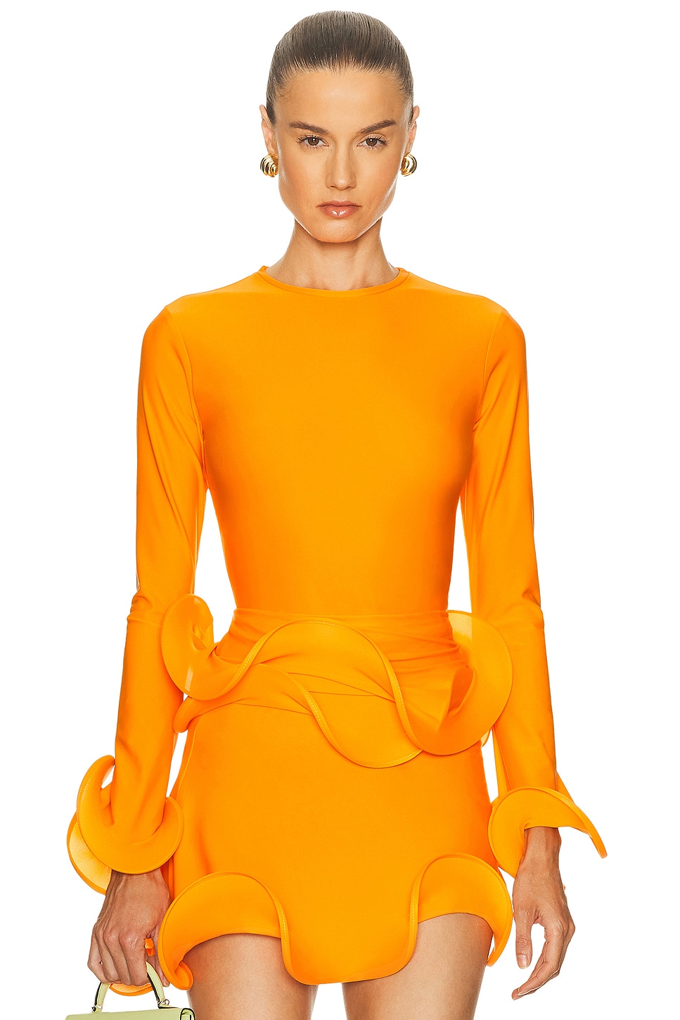 Sid Neigum Wave Sleeve Top in Red
