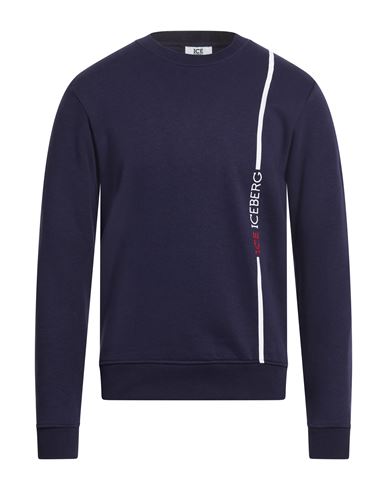Man Sweatshirt Navy Size M Cotton