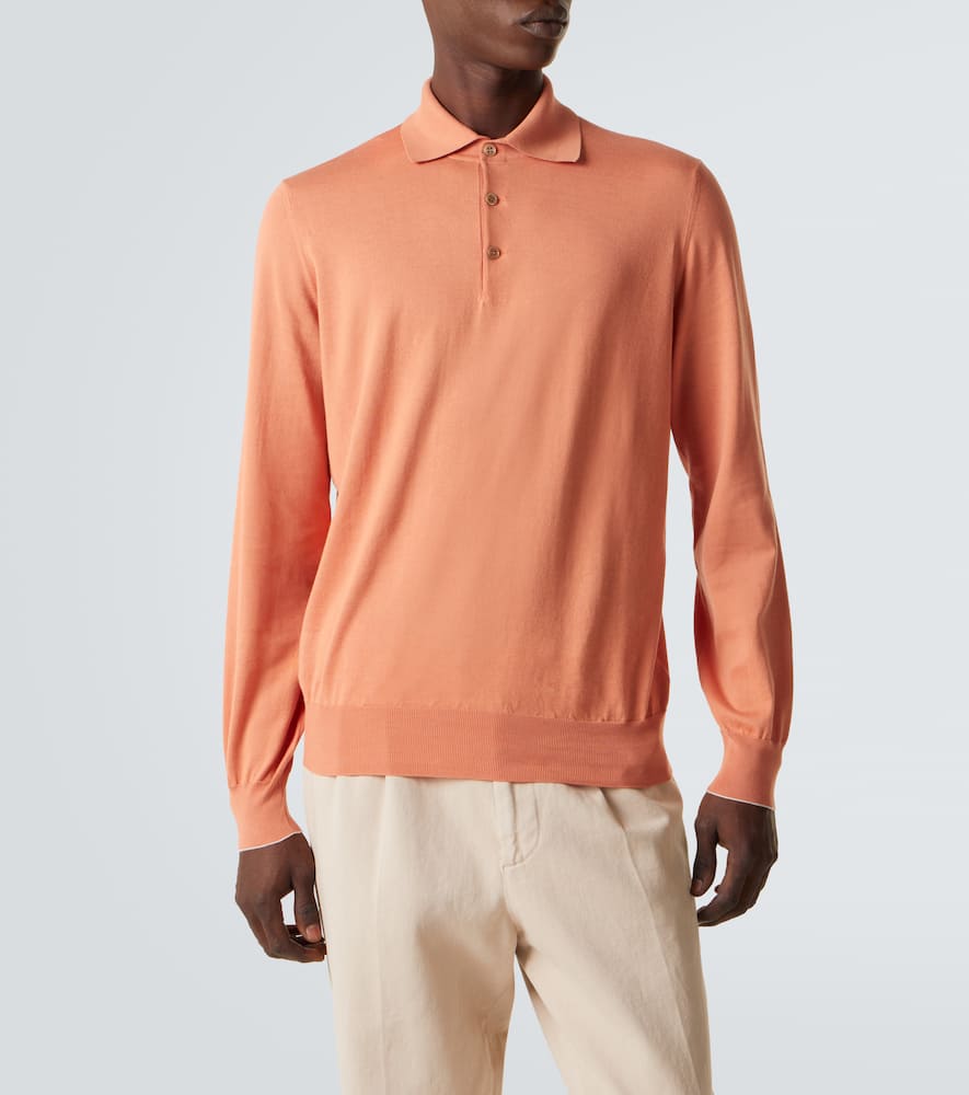 Cotton polo sweater