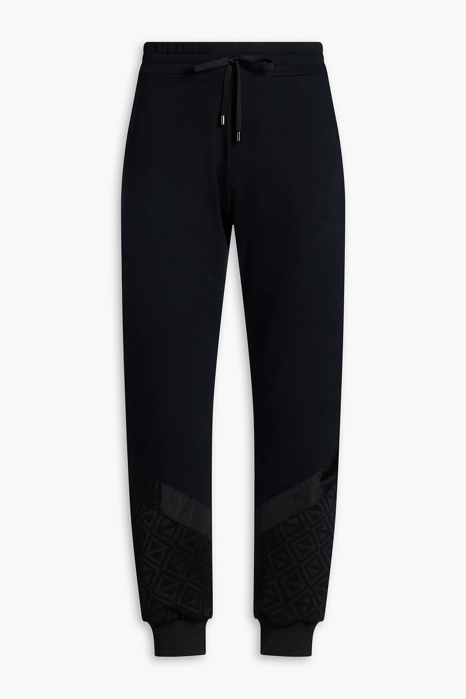 Tapered French cotton-blend terry sweatpants - Black - IT 50