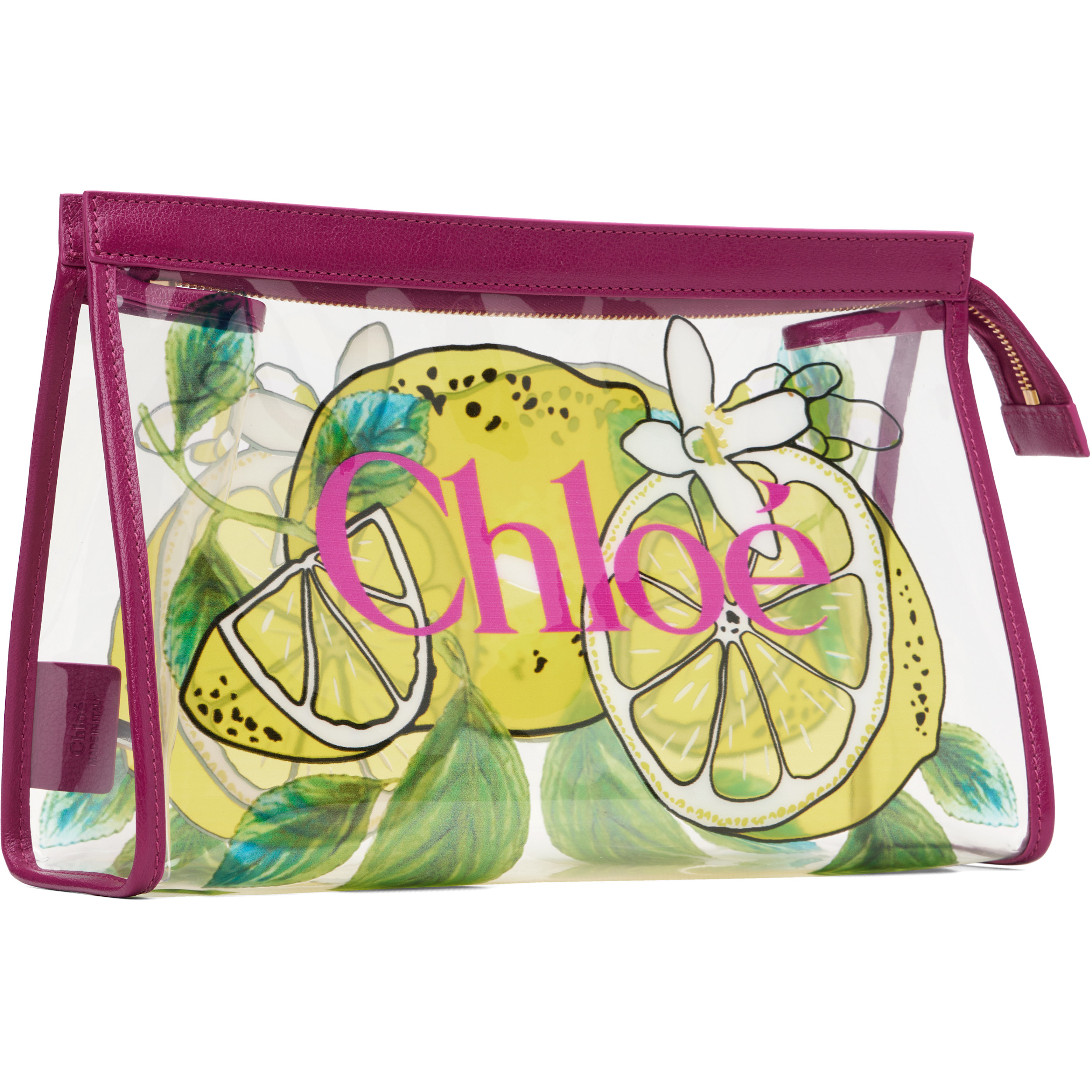 Pink & Yellow 'Soleil' Zipped Pouch