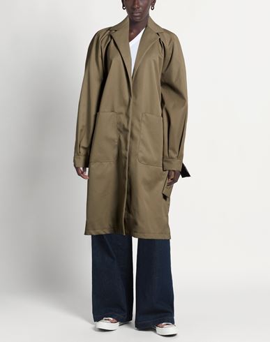 Fête Impériale Woman Overcoat & Trench Coat Military green Size 10 Polyester, Cotton, Polyurethane