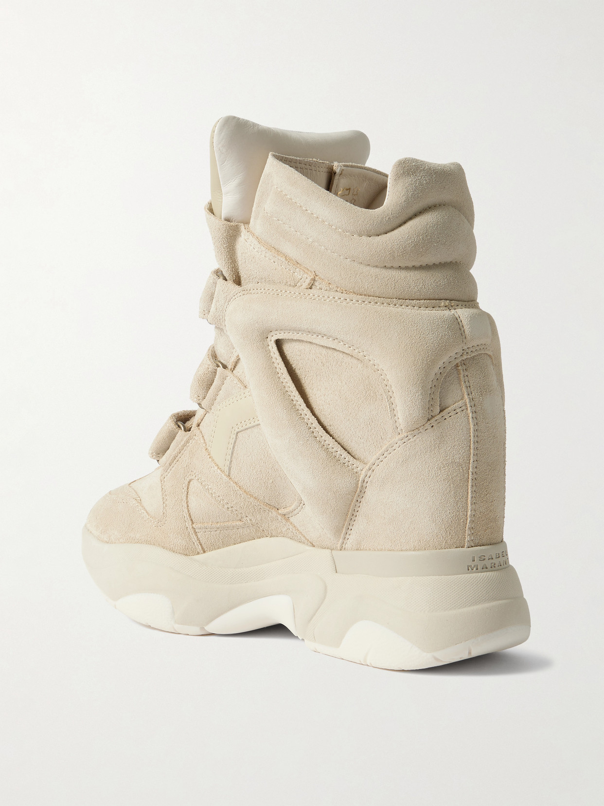 Balskee Suede High-top Wedge Sneakers - Beige