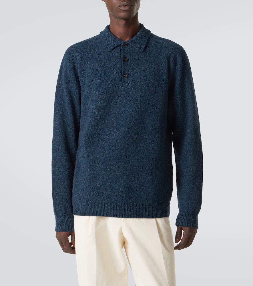 Wool polo shirt