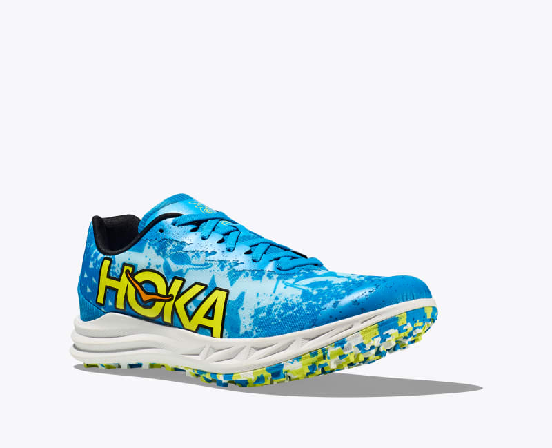 HOKA Crescendo XC Spikeless Shoes in Diva Blue/Evening Primrose