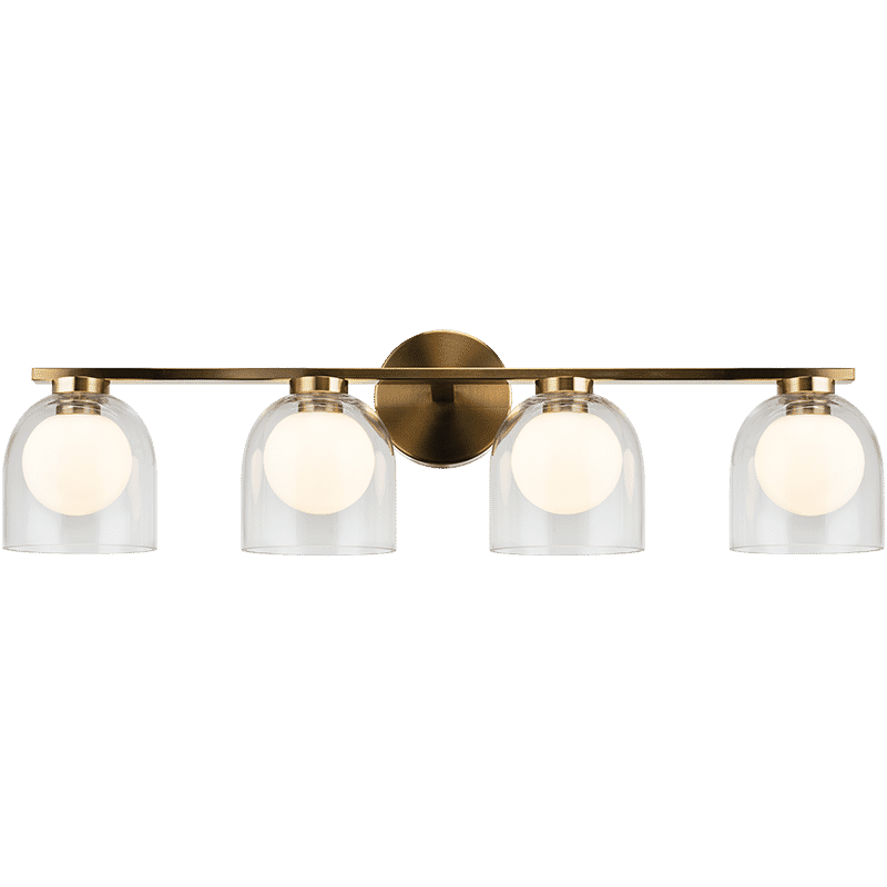Matteo Derbishone 4-Light Wall Sconce In Aged Gold Bra