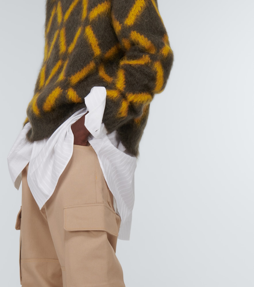 Intarsia mohair-blend sweater