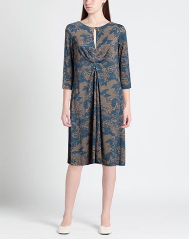 Nenè Woman Midi dress Slate blue Size 8 Viscose, Elastane