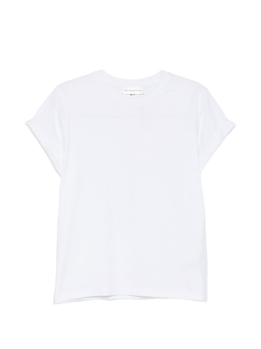 White Solid Crew Neck T-Shirt