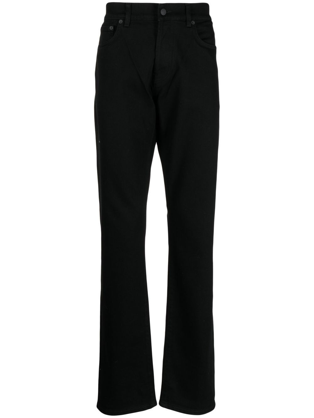 Five-pocket straight-leg trousers - Black