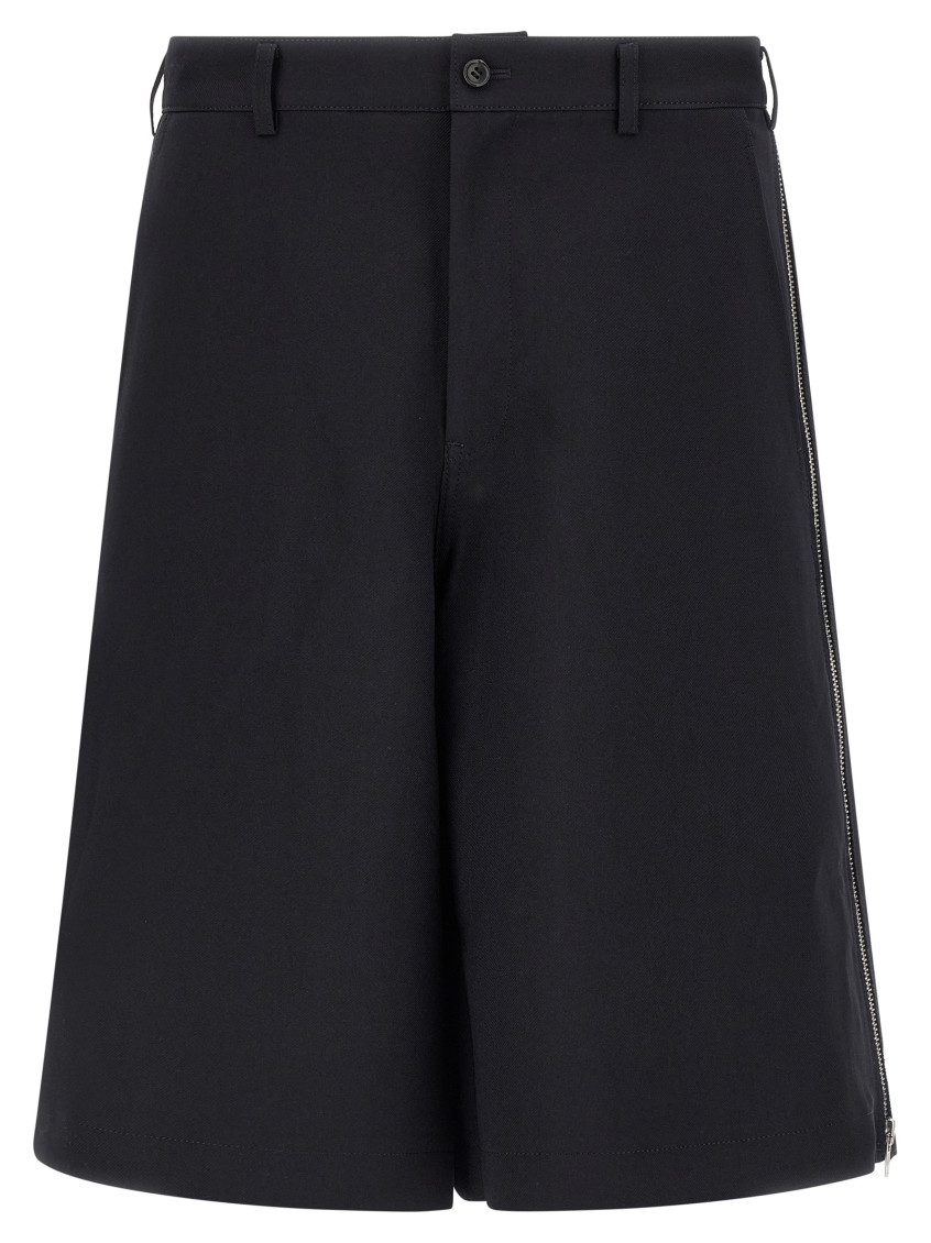 Blue Zip Bermuda Shorts