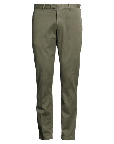 Man Pants Military green Size 34 Cotton, Elastane
