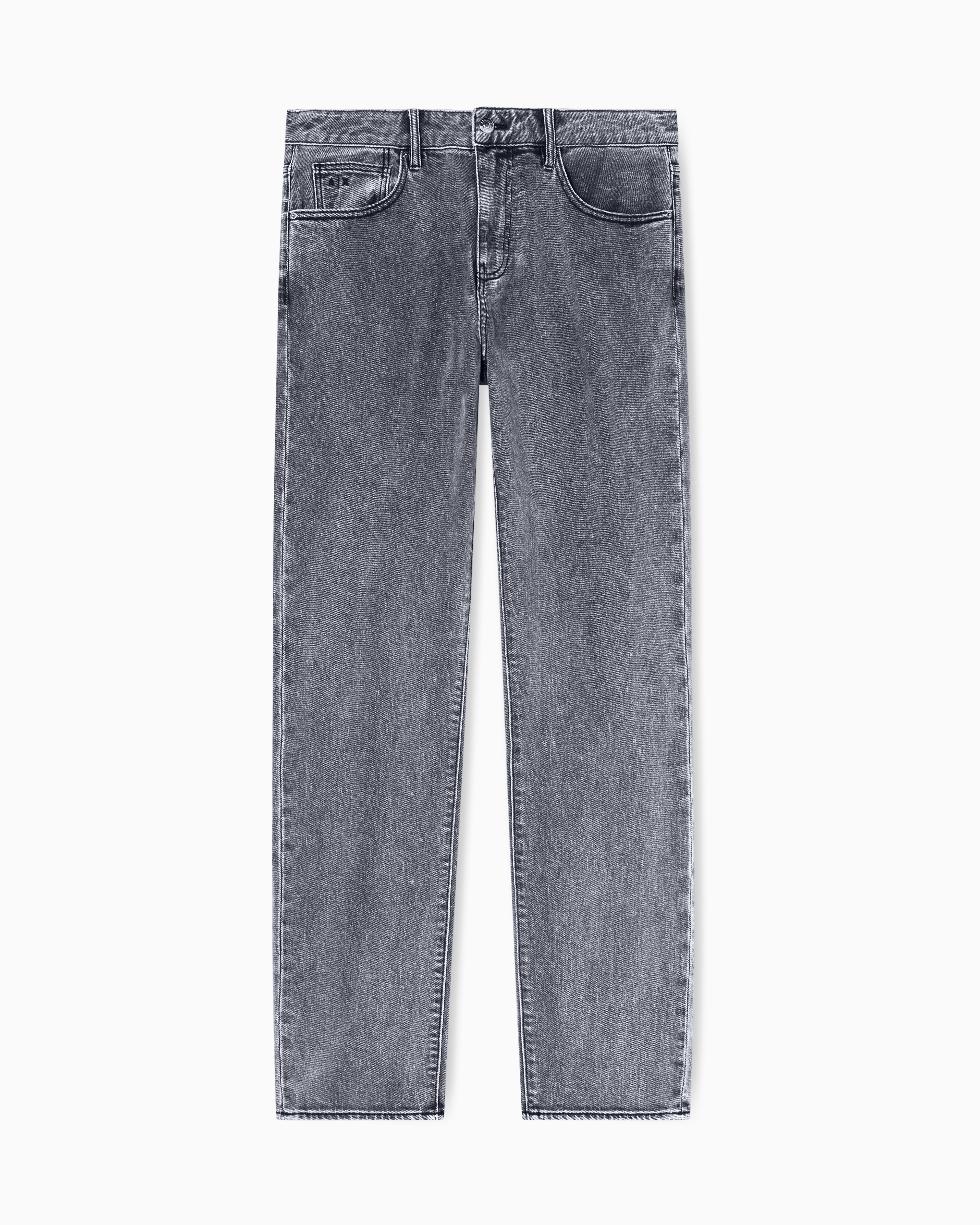 Slim Fit Jeans Stretch Denim Grey Delicate Wash