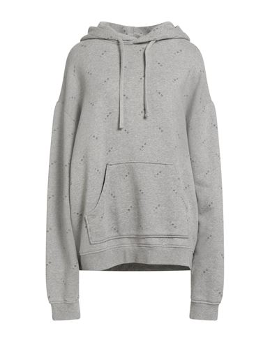 Woman Sweatshirt Light grey Size L Cotton