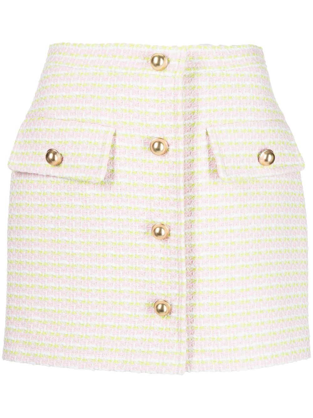 Button-up mini skirt - Pink