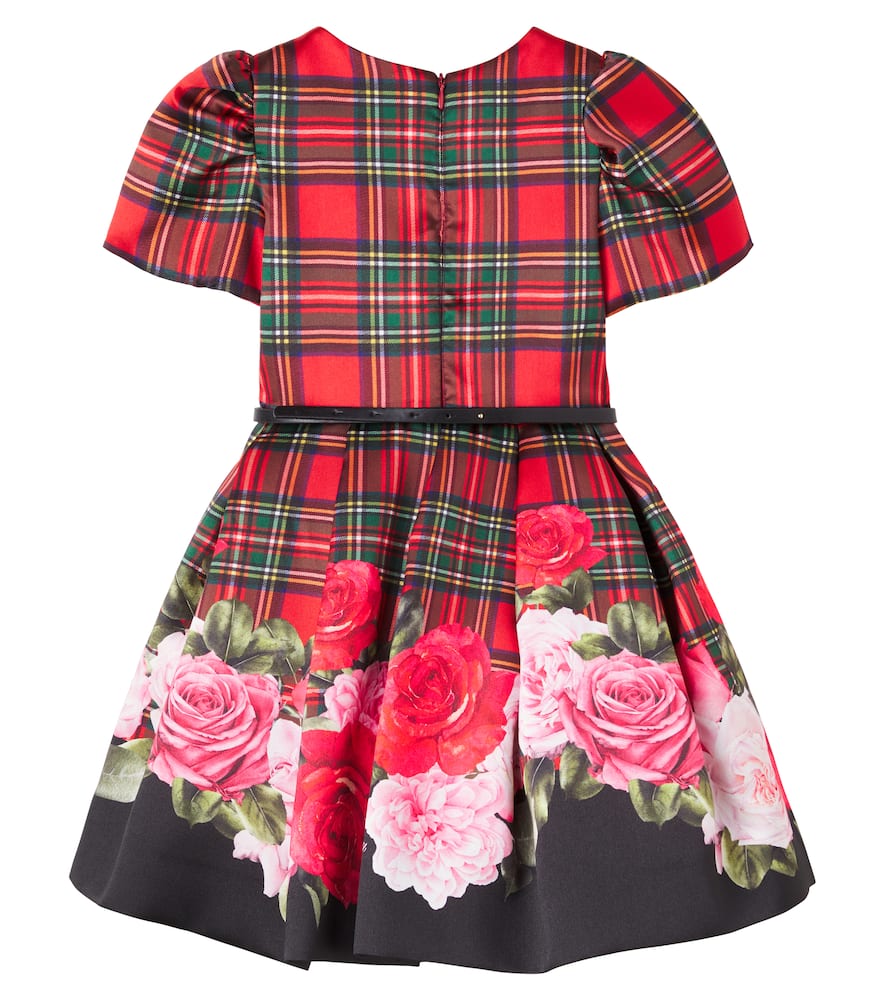 Floral tartan dress