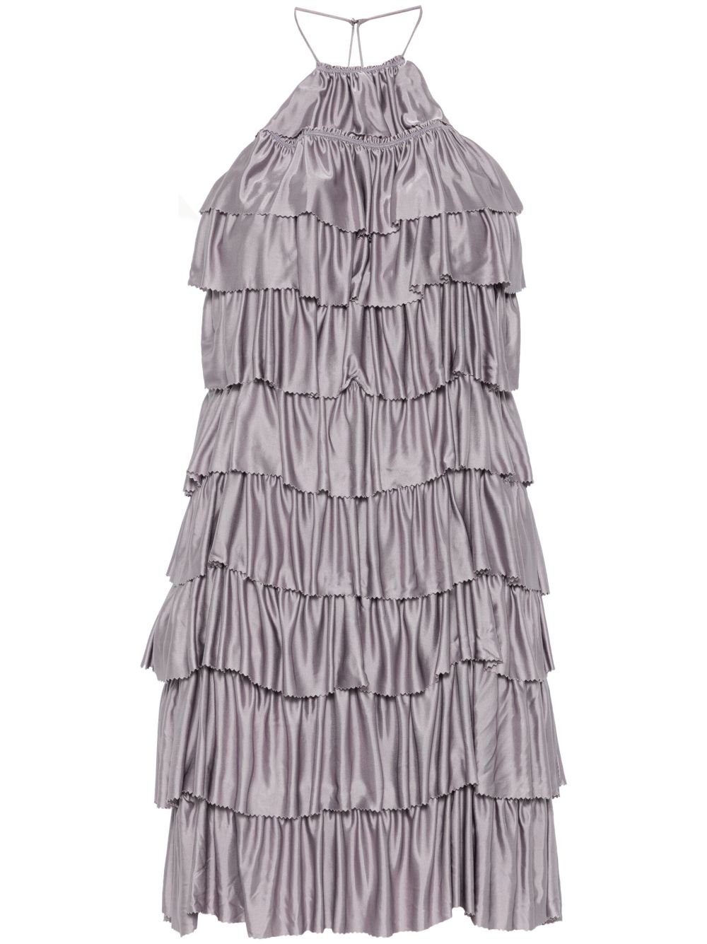 Ruffled mini dress - Purple