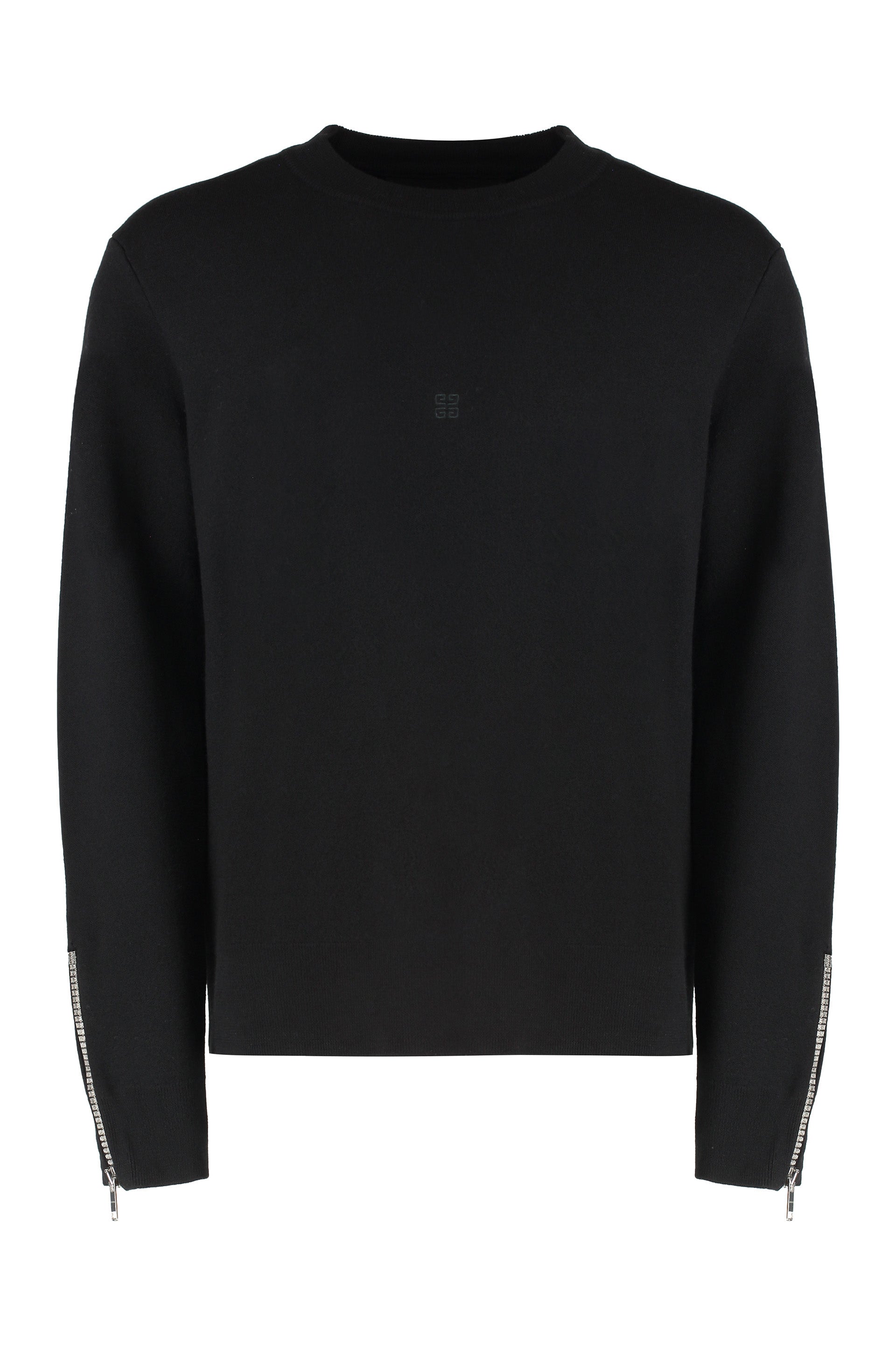 Wool Crewneck Sweater — Black