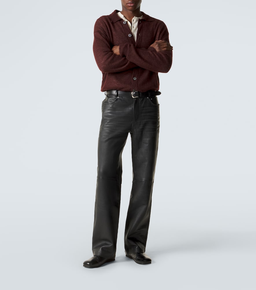 Carlson Cut straight leather pants