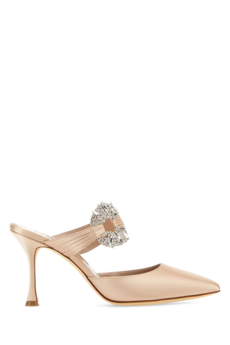 Pink Satin Maidugura Pumps