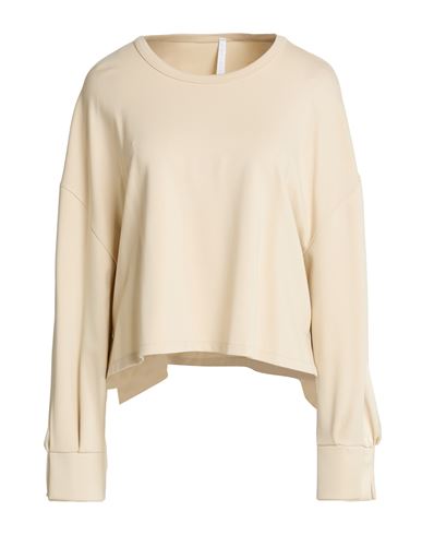 Woman Sweatshirt Beige Size XS Viscose, Polyamide, Elastane